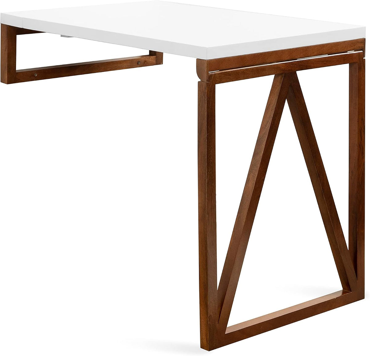 Walnut White Wall Mount Folding Multi Table