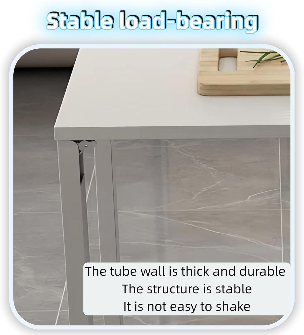 White Heavy Duty Wall Drop Leaf Folding Table