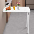 White Wall Mount Folding Dining Table Desk