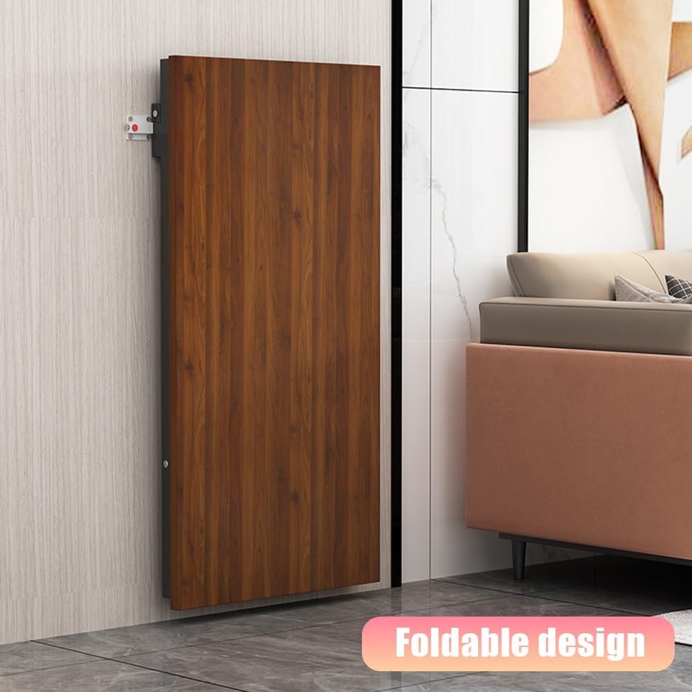 Brown Wall Mount Flip Folding Dining Desk
