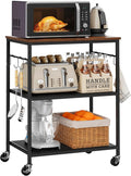 Rustic Brown 3 Tier Microwave Cart