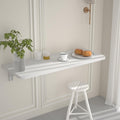 White Wood Wall Mount Folding Desk