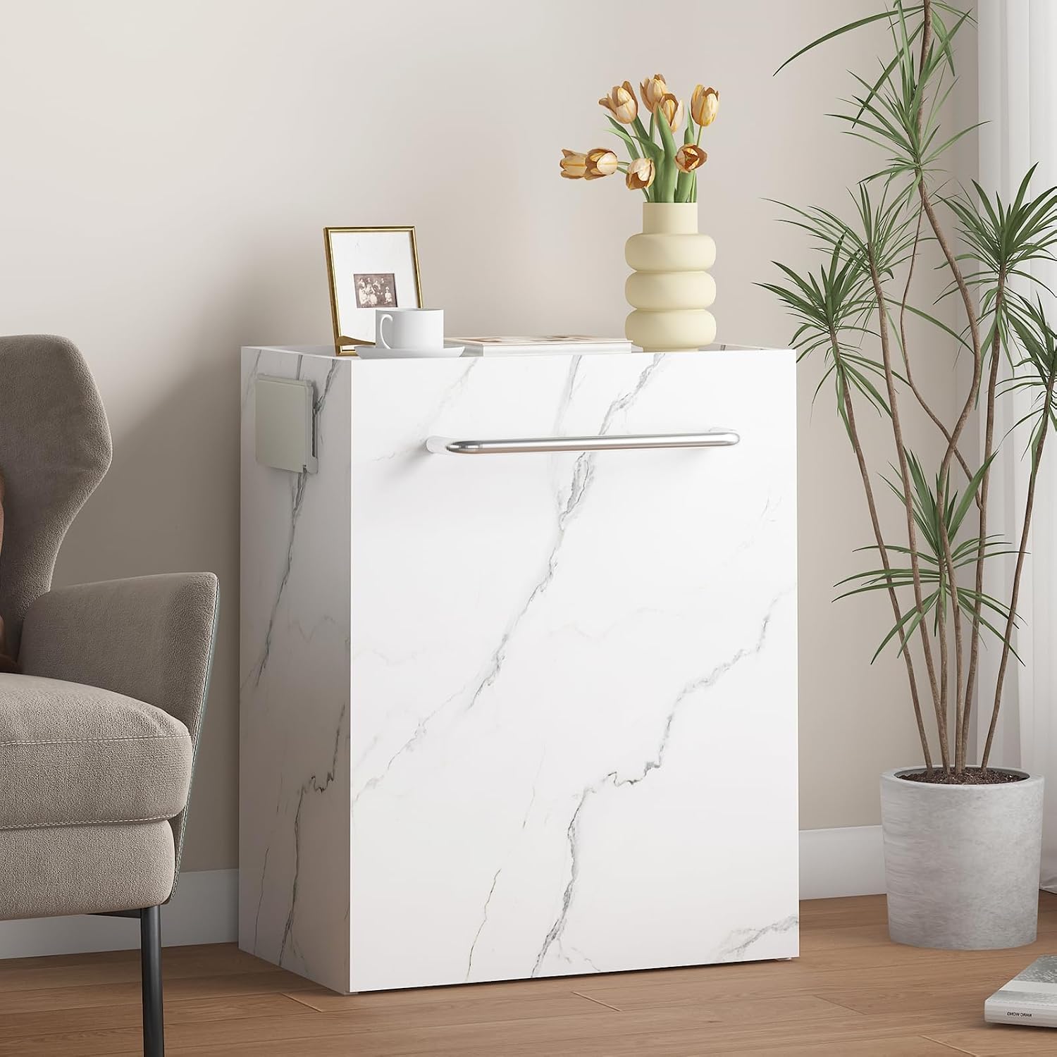 White Wall Mount Foldable Storage Dining Table