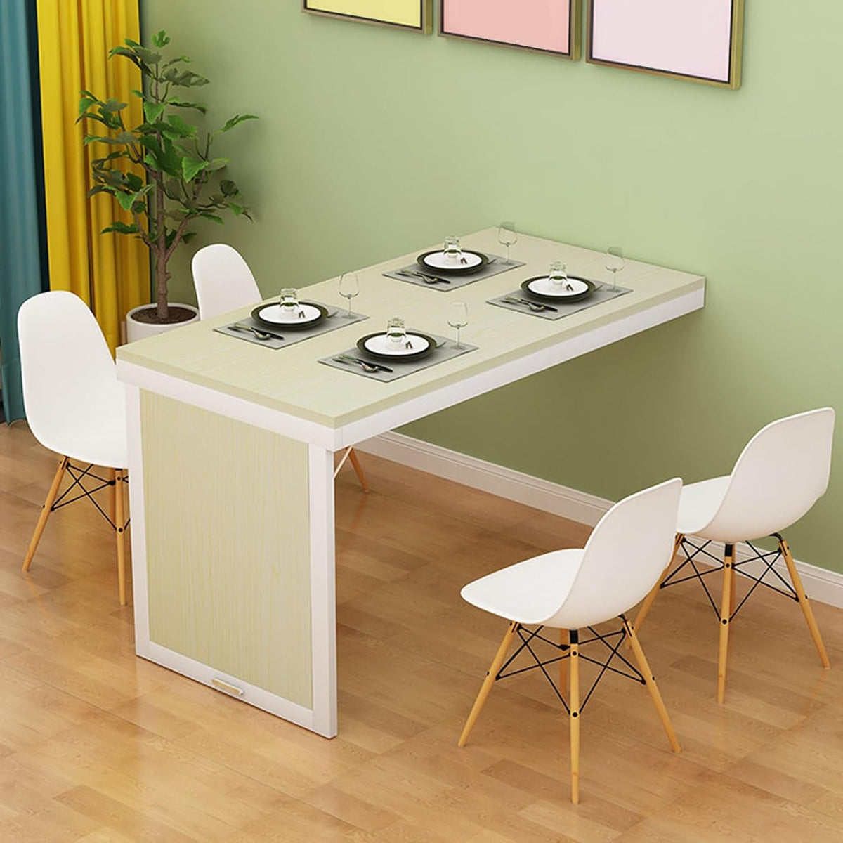 Minimalist Wall Mount Drop Leaf Folding Desk