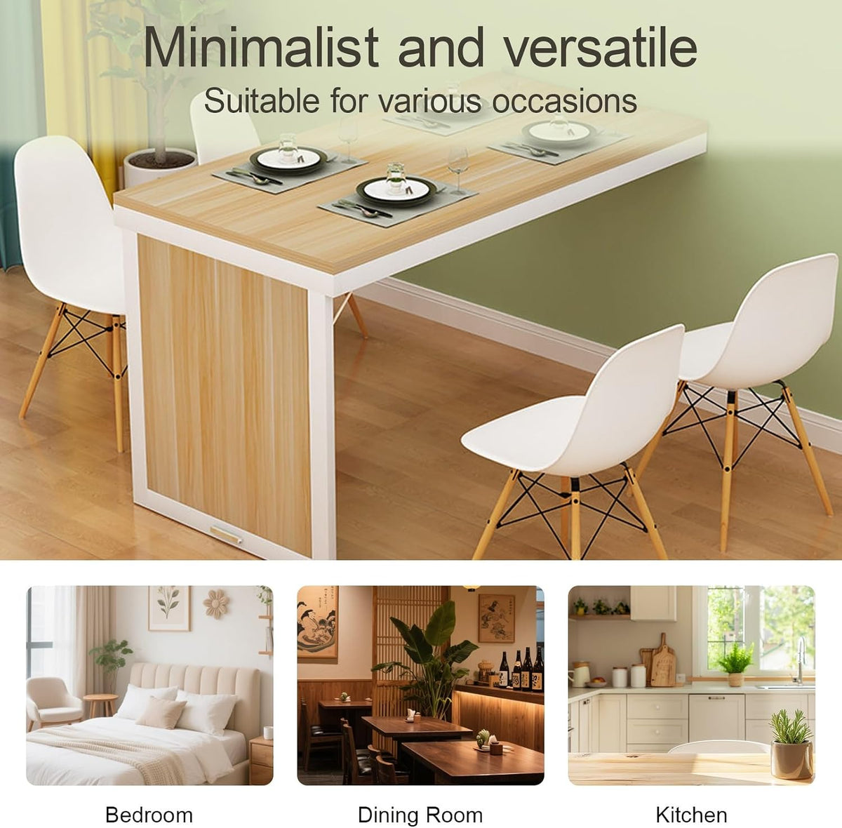 Minimalist Wall Mount Drop Leaf Folding Desk