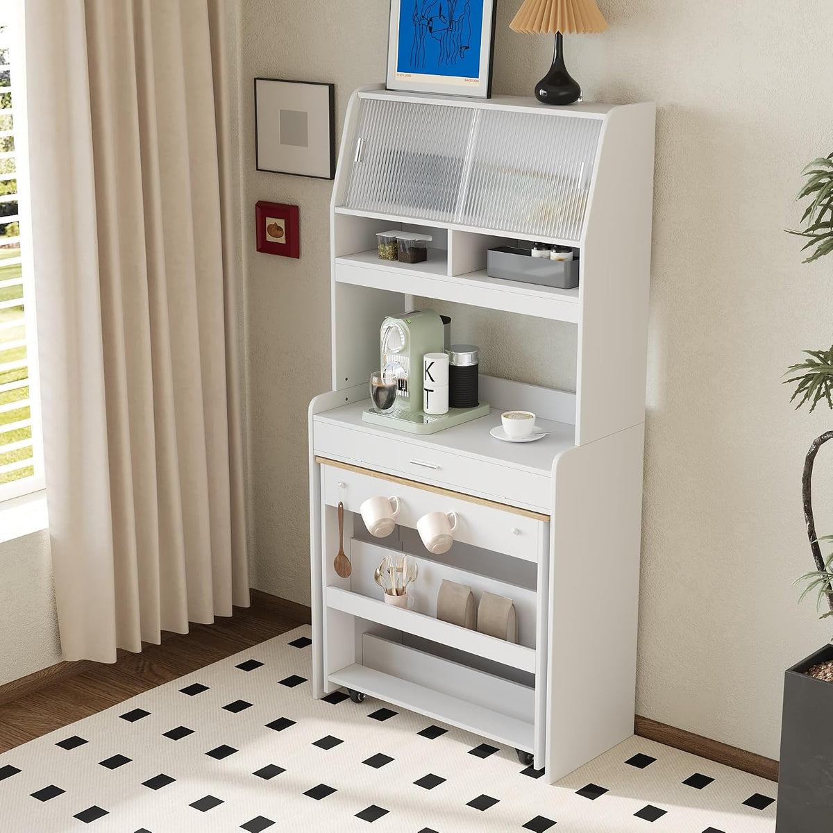 Multifunctional Foldable Table Sideboard Cabinet